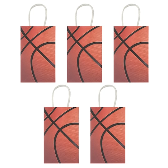 Small Basketball Gift Bags, 5ct. by Celebrate It™